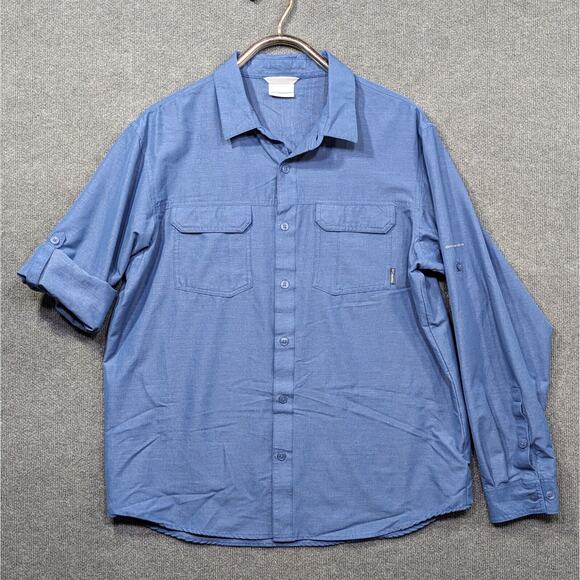 Columbia Westerly Winds Shirt Mens Large Omni-Wick Omni-Shade Convertible Sleeve - Picture 1 of 13
